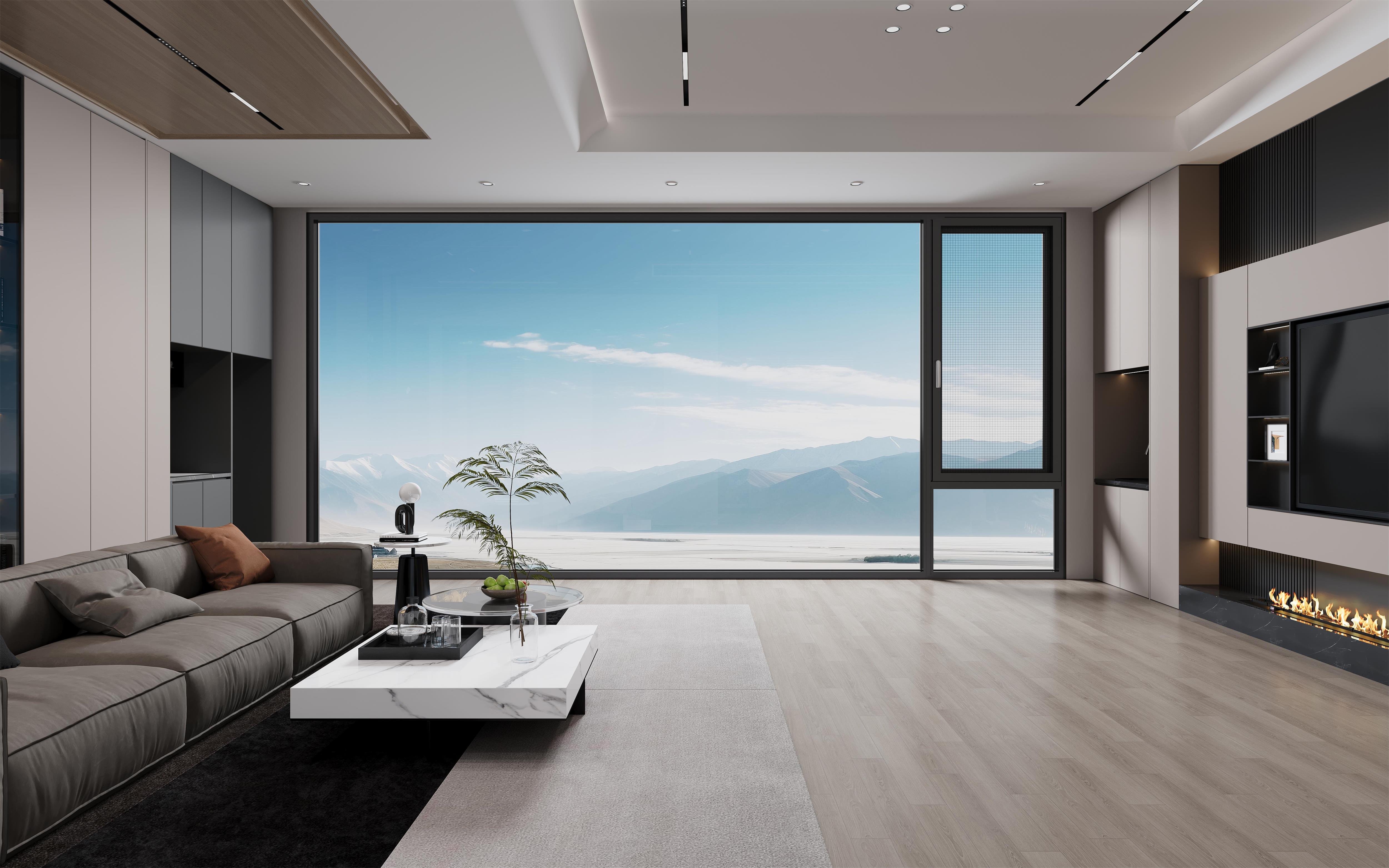 110一體外開(kāi)窗室內(nèi)_正面_